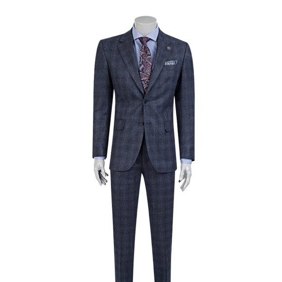 DAMAT Navy 100% Wool Suit - Picture 1 of 4